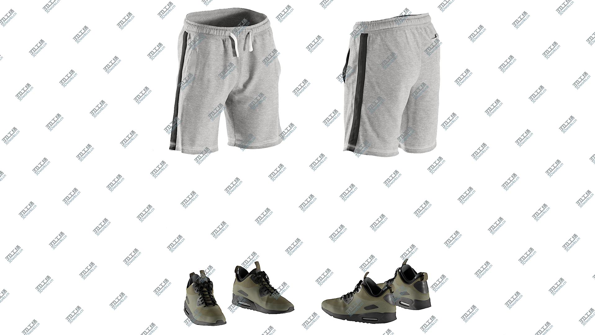 images/goods_img/202104091/Men's Shorts with Sneakers 9 3D model/3.jpg
